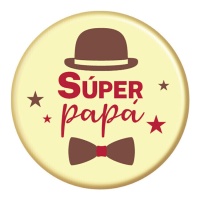 Wit chocoladebordje van Super Papa - Dekora - 72 eenheden