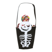 Vilten mand met skelet - 35 cm