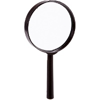 Vergrootglas met zwart handvat van 6 cm
