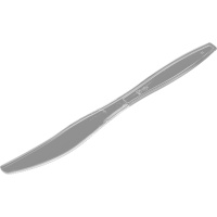 Doorzichtige plastic messen van 19,6 cm - 100 stuks