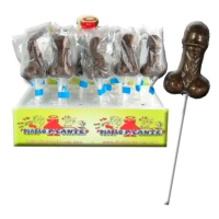 Chocoladelolly in de vorm van een penis - 1 stuk