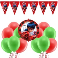 Feestdecoratiepakket voor een Ladybug-feest - 22 stuks
