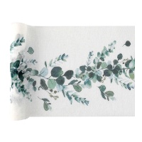 Tafelloper van 26 cm met eucalyptusbladeren - 3 m