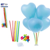 Middenstuk voor gekleurde ballonnen - 8 stuks