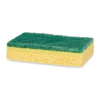 Drielaagse schuurspons met plantaardige spons - 2 stuks