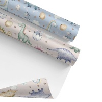 Babydinosaurus cadeaupapier - 1 stuk