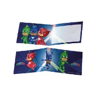 Uitnodigingen van PJ Masks - 6 stuks