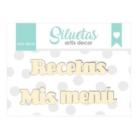 Chipboard voor Menu en Mijn Recepten - Artis Decor - 3 stuks