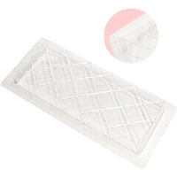 Plastic vorm voor noga en chocolade van 20 x 8 cm ruiten