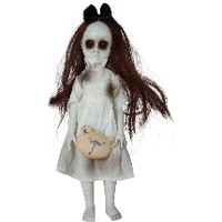 Hanger van meisje met knuffel van 30 cm