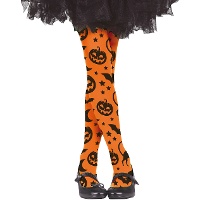 Oranje kinderpanty's met pompoenen