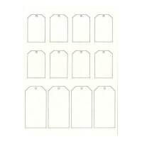Chipboard van labels van verschillende afmetingen - Artis Decor - 12 stuks