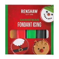 Fondantset 5 kleuren - Kerst - 500 g - FunCakes