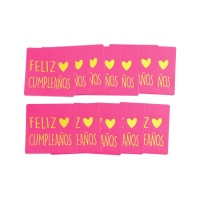 Stickers met 'Gelukkige Verjaardag'-boodschap - 12 stuks