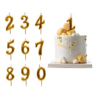 Gouden nummerkaars van 5,5 cm