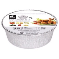 Wegwerp ronde container met deksel 21 x 5,7 cm - 2 stuks