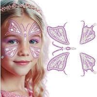Zelfklevende vlinder gezichtsjewels