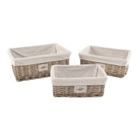 Sweet Home Rechthoekige Rotan Manden - 3 Stuks