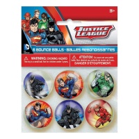 Justice League rubberen ballen - 6 stuks