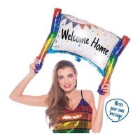 Aanpasbare welkomstbannerballon 70 x 50 cm - Folat
