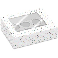 Doos voor 6 confetti cupcakes - 2 stuks