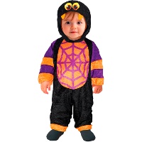 Zwarte en oranje spinnenkostuum voor baby's