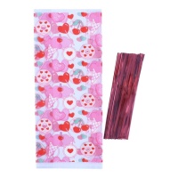 Zakjes voor snoepjes voor Valentijnsdag 15,2 x 24,1 cm - PME - 20 stuks
