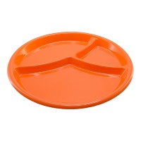 Bord van 25,5 cm voor hapjes met kleur - 3 vakken