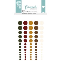 3D-kleurcirkelvormige stickers - 60 stuks