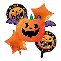 Halloween Pompoenboeket - 5 stuks