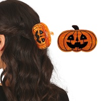 Haarclip in pompoenvorm van 6,5 cm