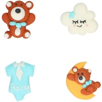 Baby Biss Blue Suikerfiguren - 8 stuks