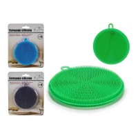 Siliconen schuursponsje van 11 cm assorti - 1 stuk