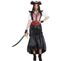 Piratenkostuum met verstelbare rok voor dames