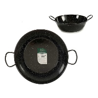 Geglazuurde gazpacho pan van 40 cm met handvatten