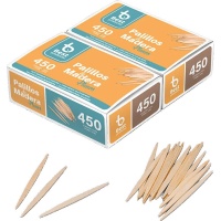 Platte houten stokjes van 450 stuks - 2 dozen