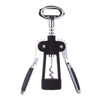 Zwarte verchroomde kurkentrekker van 21 cm
