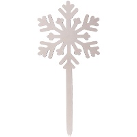 Zilveren Sneeuwvlok Topper van 13 x 6 cm