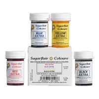 Set van geconcentreerde kleurpasta in kleuren - sugarflair - 4 stuks