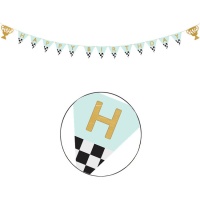 Racing Happy Birthday Slingers met Trofeeën van 3 m
