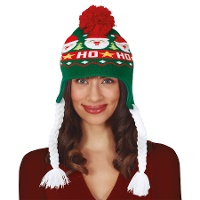 Kerstmuts van de Kerstman met vlechten