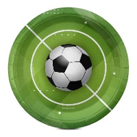 Voetbal Thema Wegwerp Bordjes van 18 cm - 8 stuks