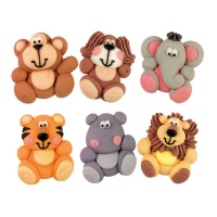 Suikerfiguren van Safari Dieren - Dekora - 48 stuks