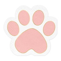 Kattenvoet Servetten 15,5 x 14,5 cm - 12 stuks