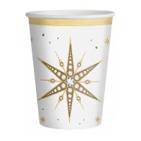 270 ml Witte Ster Bekers - 6 stuks