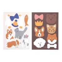 Dierenstickers honden en katten - Dailylike - 2 vellen