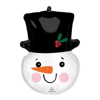 Sneeuwpop Hoofd Ballon 43 x 58 cm - Anagram