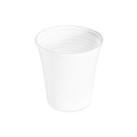 Plastic bekertjes van 220 ml, wit - 100 stuks