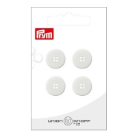 Witte knopen met 4 gaten van 1,5 cm - Prym - 4 stuks