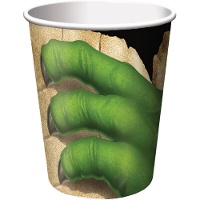 Bekers met dinosaurusklauwen van 266 ml - 8 stuks